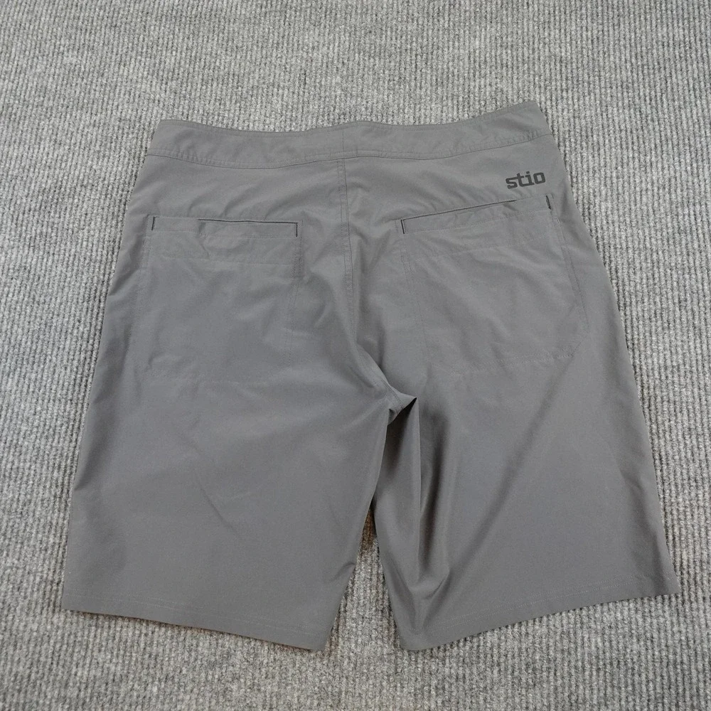 Stio CFS Board Shorts Mens 38 Gray Stretch Chino Drawstring Outdoor 200131-110